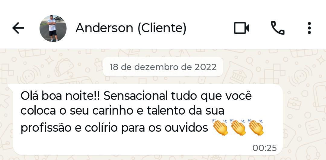 Depoimento de cliente sobre o trabalho do Paulo