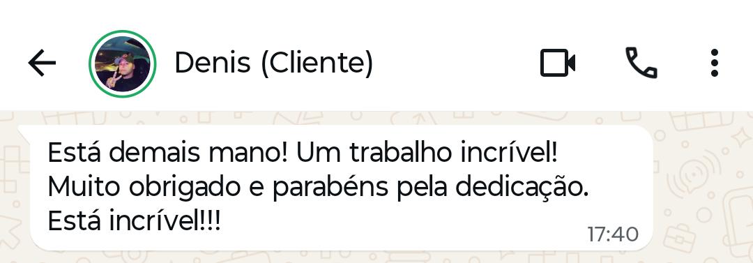 Depoimento de cliente sobre o trabalho do Paulo