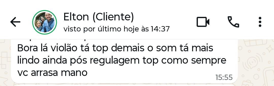 Depoimento de cliente sobre o trabalho do Paulo